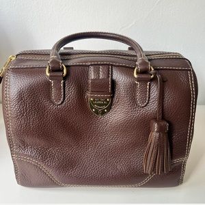 Lauren by Ralph Lauren Brown Leather Boston Bag - Great Condition